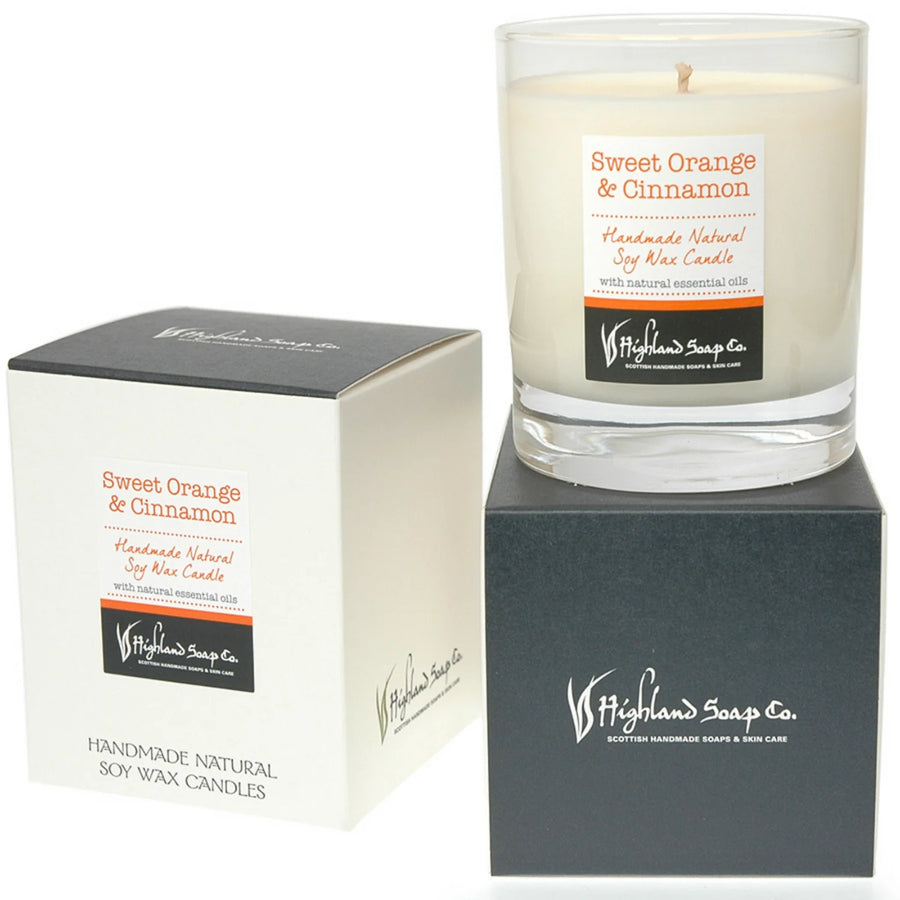 Scottish Highland Soap Company - Sweet Orange & Cinnamon Soya Wax Candle