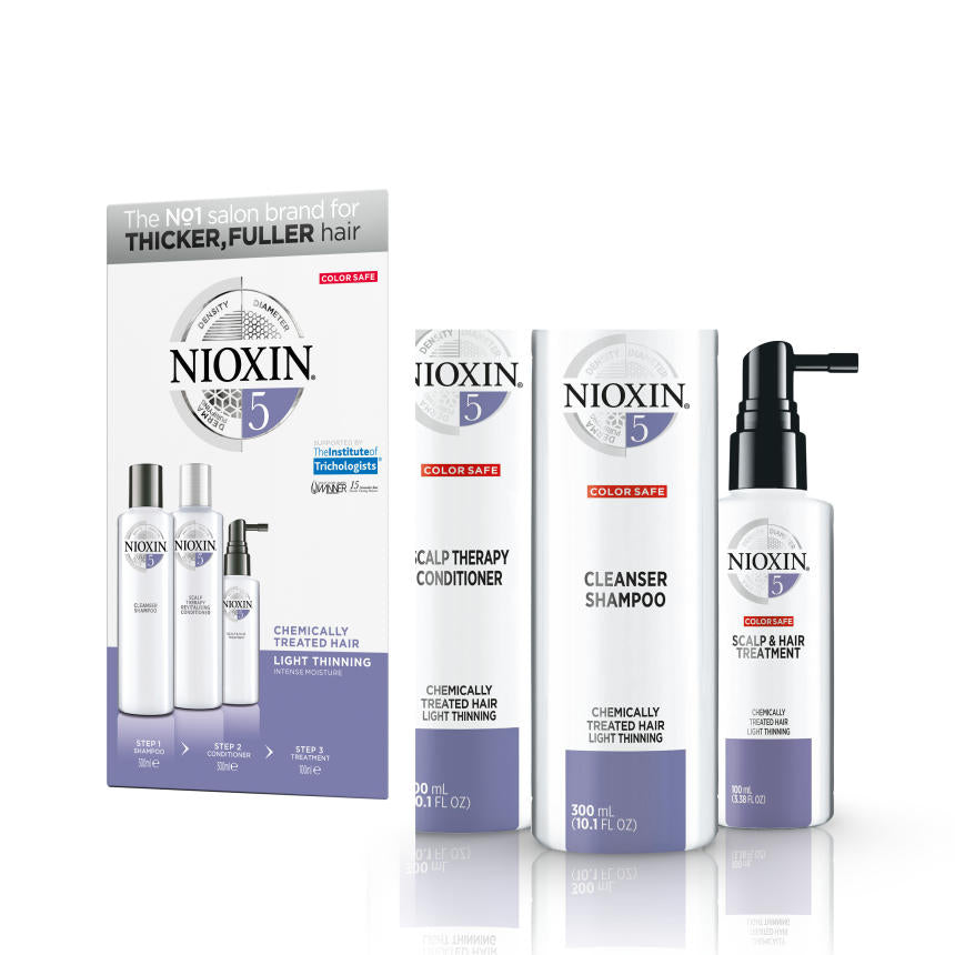 Nioxin Kit System 5 for Bleached / Chemically Treated Hair with Light Thinning Trial System 150ml