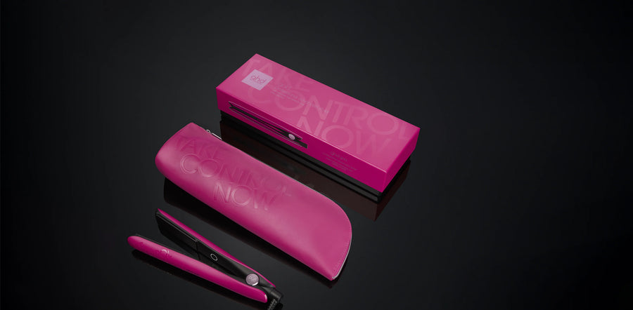 GHD GOLD HAIR STRAIGHTENER IN ORCHID PINK beautywithinpro