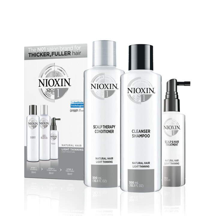 Nioxin Kit System 1 for Natural Hair with Light Thinning Trial System 150ml