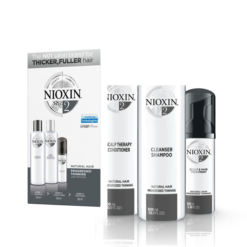 Nioxin Kit System 2 for Natural Hair with Progressed Thinning Trial System 150ml