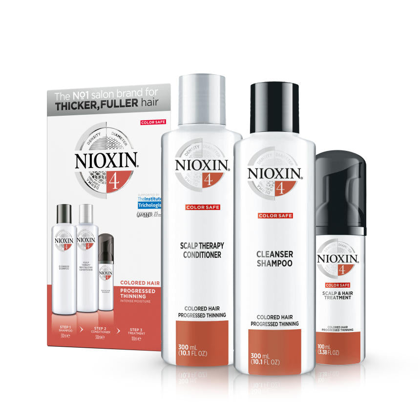 Nioxin Kit System 4 for Colored Treated Hair with Progressed Thinning Trial System 150ml