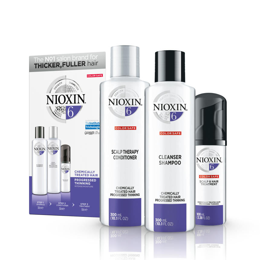 Nioxin Kit System 6 for Bleached / Chemically Treated Hair with Progressed Thinning Trial System 150ml